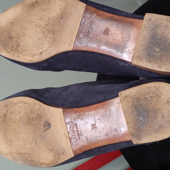 FINAL PRICE DROP!! $55!!! Chloe Navy Leather Boots EUC Size 38 - Picture 2 of 6